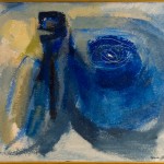 11. Reclining figurescape (1963 Oil on strawboard 83 x 123cm)