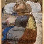 2. Patchwork blanket (Barbara) (1950 Ink gouache and crayon on paper 42 x 38cm)