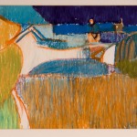 20. View Higher Town St Martins (Scilly Isles) (1987 Oil pastel on paper 50 x 55cm)